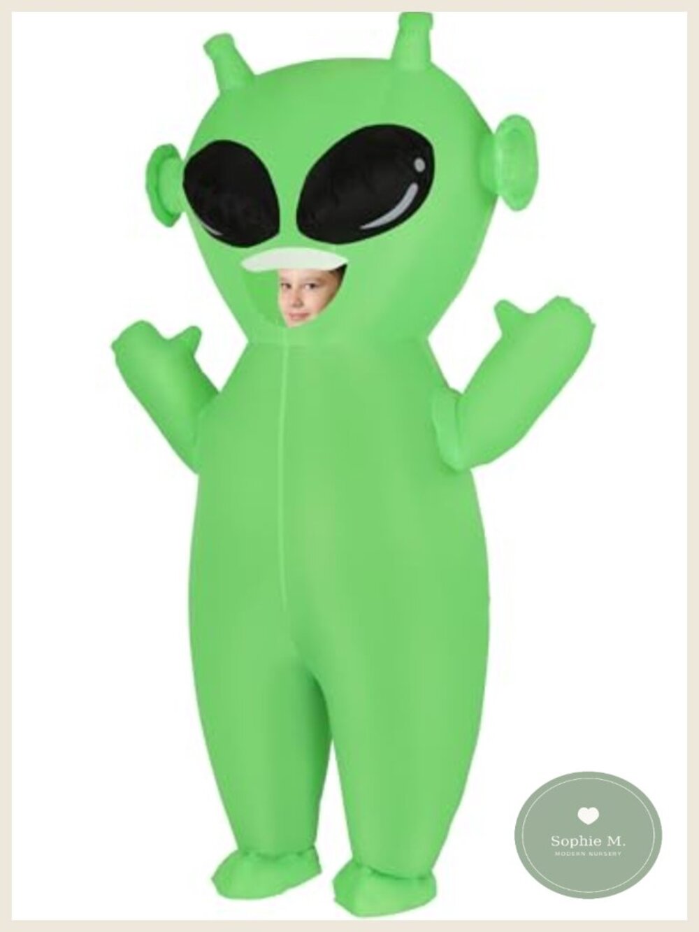 Inflatable Alien Costume for Kids Ages 7-12 Blow Up Jumpsuit
